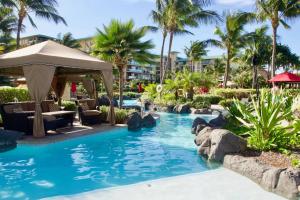Ocean View One Bedroom at Honua Kai!!内部或周边的泳池