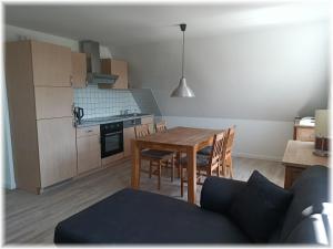 Kuchyň nebo kuchyňský kout v ubytování Haus Wattenblick OG