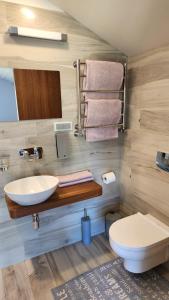 Koupelna v ubytování Guest House Vidlauči