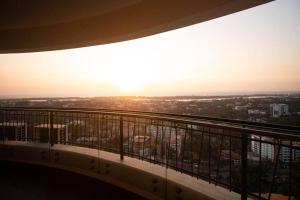 a view of the city from the balcony of a building at Luxury Hill Top Apartment by EWA Properties in Mangalore