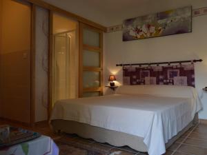a bedroom with a white bed and a window at Chambre d'hôtes avec jardin, activités familiales et parking sécurisé au cœur du Berry - FR-1-591-448 in Vijon