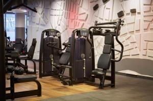 Fitness centrum a/nebo fitness zařízení v ubytování Hilton Frankfurt City Centre