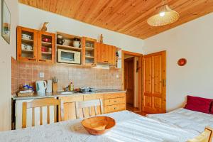 Kuchyňa alebo kuchynka v ubytovaní Apartmány Anička ubytovanie region Liptovský Mikuláš