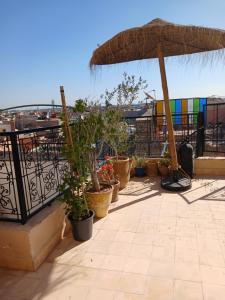 Un balcon sau o terasă la Riad Dantella
