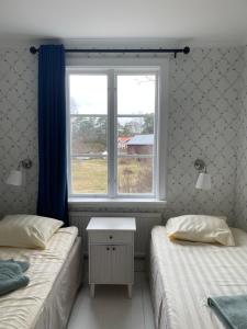 Postel nebo postele na pokoji v ubytování Ingmarsö B&B
