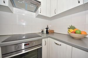 Kuchyň nebo kuchyňský kout v ubytování Apartman Lora