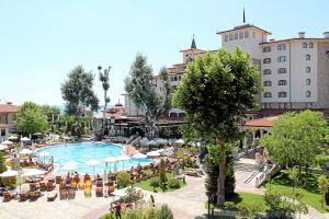 a view of a resort with a swimming pool at Helena Park - Ultra All Inclusive in Sunny Beach