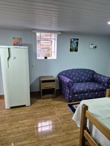 Η κουζίνα ή μικρή κουζίνα στο Loft para até 3 pessoas