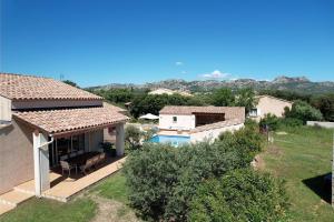an aerial view of a house and a swimming pool at pretty detached villa with private swimming pool, in Aureille, in the alpilles - 8 people in Aureille