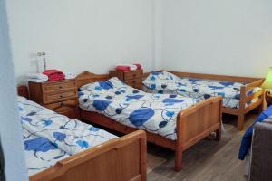 Voodi või voodid majutusasutuse Cozy spacious apartment toas