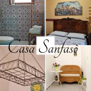 uma colagem de fotografias de um quarto e de um quarto em Casa Sanfaso' em Avola