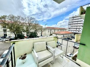 Balkon atau teras di Almada big flat next To Lisbon and Caparica beach