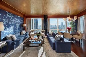Posezení v ubytování Mandarin Oriental, New York