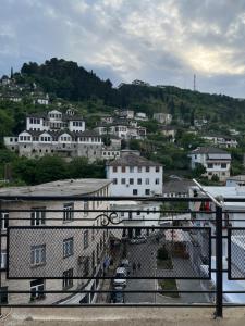 a view of a city with houses and buildings at Andria's Apartment in Gjirokastër +9 photos