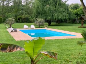 Basen w obiekcie Escapade Romantique en Chalet Nature, Calme et Douceur au Bord de Marne lub w pobliżu
