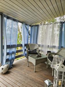 Balkon lub taras w obiekcie Domek na korcie