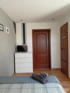 Postel nebo postele na pokoji v ubytování Noclegi U Janusza - Bieszczady