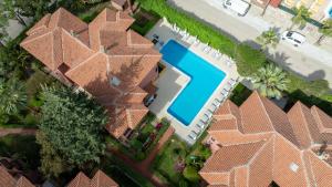 an overhead view of a house with a swimming pool at Sundia By Liberty Suncity in Oludeniz