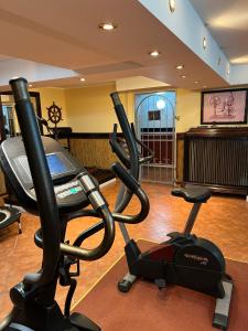 Fitness centrum a/nebo fitness zařízení v ubytování Runas Hotel