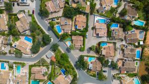 an overhead view of a suburb with houses at Villa Dreams by Algarve Vacation in Guia