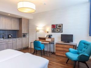 Kuchyň nebo kuchyňský kout v ubytování Aparthotel Adagio Liverpool City Centre