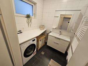 Koupelna v ubytování Apartment Leibnitz im Zentrum nahe am Bahnhof und der Südsteirischen Weinstrasse