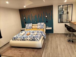 Кровать или кровати в номере Cosy Studio proche de Paris et des aéroport d'Orly et Charle de Degaules