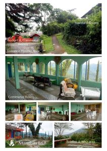 un collage de cuatro fotos de un edificio en Manulalu B&B, en Bajawa