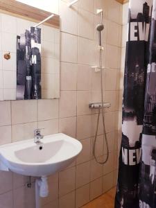 Koupelna v ubytování Ekhems Gård