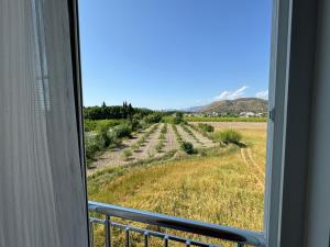 a view of a field from a window at The Dalaman Suites & Pansiyon in Dalaman