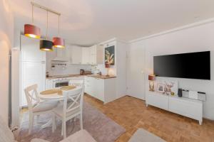 Kuchyň nebo kuchyňský kout v ubytování DSE Apartment