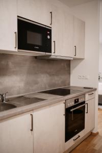 A kitchen or kitchenette at Modern Apartments Vienna