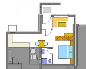 The floor plan of Apart Mirjam