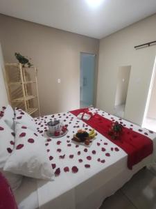 Cama ou camas em um quarto em Pousada Vista da Serra - Suzart
