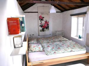 um quarto com uma cama num quarto em Casa Azotea mit Dachterasse em Tijarafe