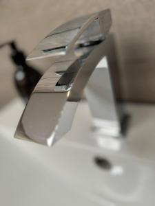 a close up of a metal object on a desk at Cullen Holiday Home in Cullen