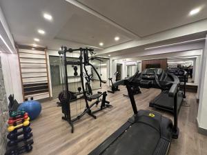 Fitness centrum a/nebo fitness zařízení v ubytování Charrua Hotel