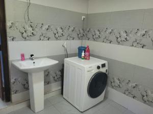 KankesanturaiにあるMoorthy Houseのバスルーム(洗濯機、シンク付)