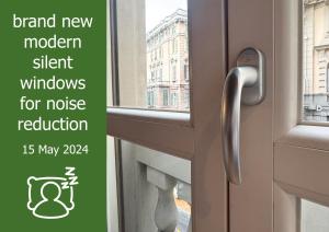 novas janelas silenciosas modernas para redução de ruído numa porta em T-Loft em Gênova