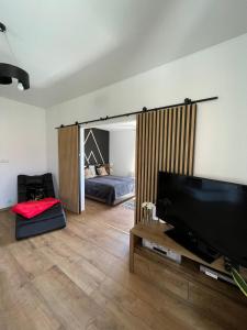 Posteľ alebo postele v izbe v ubytovaní Apartamenty ''Chcę Tu Zostać''