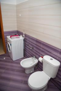 a bathroom with a toilet and a bidet at Vila Stefano Stepa in Tragjas +22 photos