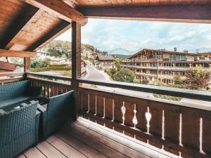 a view from the balcony of a resort at ALPENNEST - AlpenLuxus Collection in Seefeld in Tirol