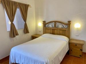 Huajuapan de León的住宿－Hotel Maria Luisa，卧室配有白色的床和窗户。