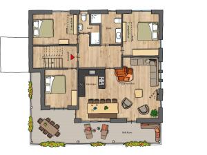 Plan piętra w obiekcie Bernkogel Penthouse