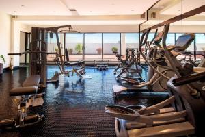 Fitness centrum a/nebo fitness zařízení v ubytování Hotel Guadalajara Plaza Expo