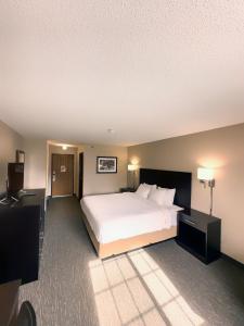 a hotel room with a bed and a television at Country Trails Inn &Suites in Lanesboro