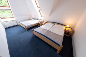 Postel nebo postele na pokoji v ubytování IT Centrum Apartments