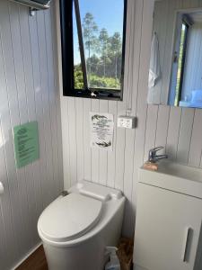 niewielka łazienka z toaletą i oknem w obiekcie Sweet Retreat w mieście Bundaberg