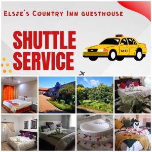 a collage of pictures with a yellow taxi at Elsje's Country Inn in Kempton Park
