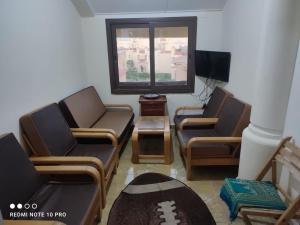 Χώρος καθιστικού στο قرية لازورد باى الساحل الشمالى